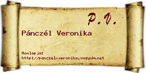 Pánczél Veronika névjegykártya