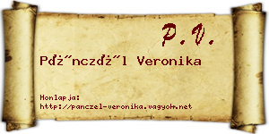 Pánczél Veronika névjegykártya